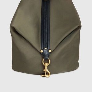 Rebecca Minkoff brand new with tag army green olive jumbo zipped nylon backpack